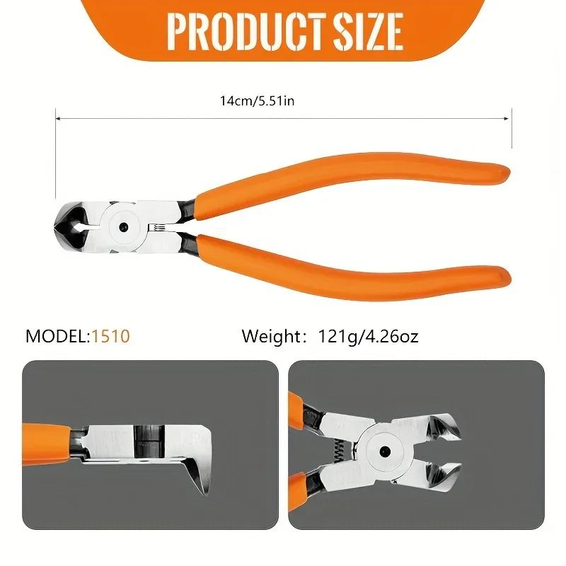 1Pc 45/90 Degree CR-V Top Cutting Pliers - Precision Plastic Cutting for Sprue Burrs Circuit Board and Flexible Wires
