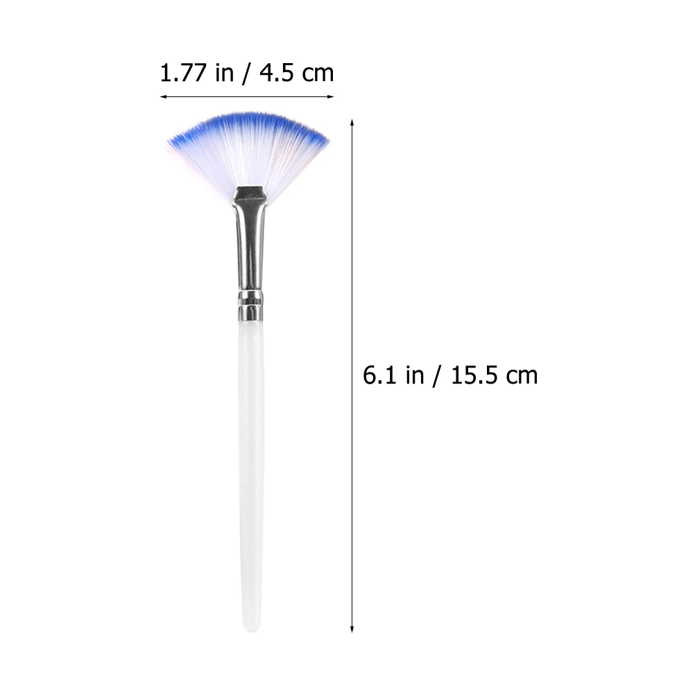 Aplicador de ventilador Facial de mango largo, cepillo para dormir, mascarilla Facial de barro, tratamiento de la piel, herramientas de belleza, aplicador de máscara reutilizable, 2 uds.