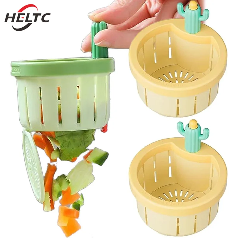 Creative Cactus Kitchen Sink Drain Strainer Kitchen Sinks Waste Collector Filter Multi-Functional Home Use Sink Draining Basket