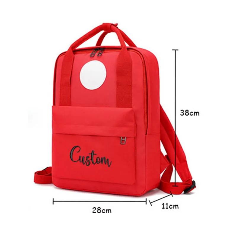 Saco de escola pano Oxford personalizado, mochila de grande capacidade, logotipo personalizado, nome bordado, presente infantil