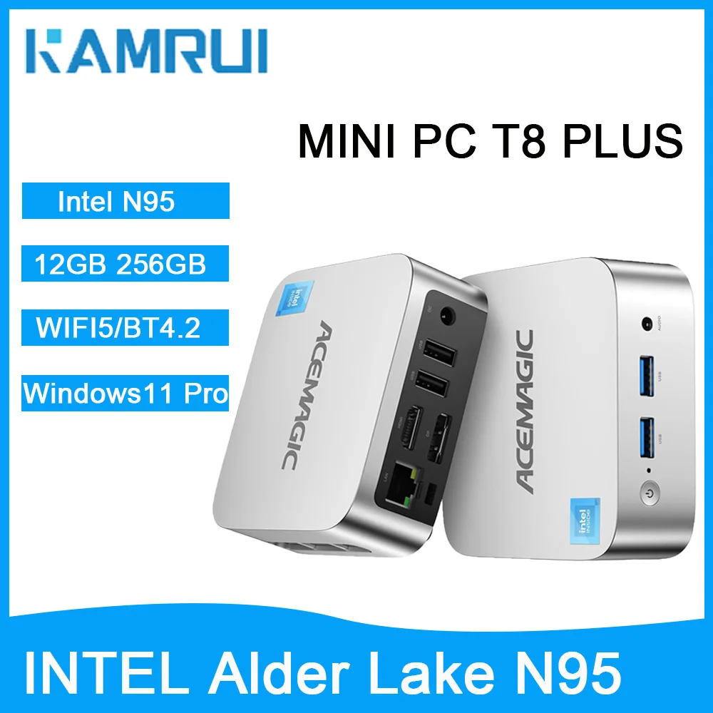 KAMRUI Mini PC T8 PLUS Alder Lake N95 12GB RAM 256GB M.2 SSD Windows 11 pro WiFi5 BT4.2 كمبيوتر مكتبي صغير للمنزل والمكتب #1