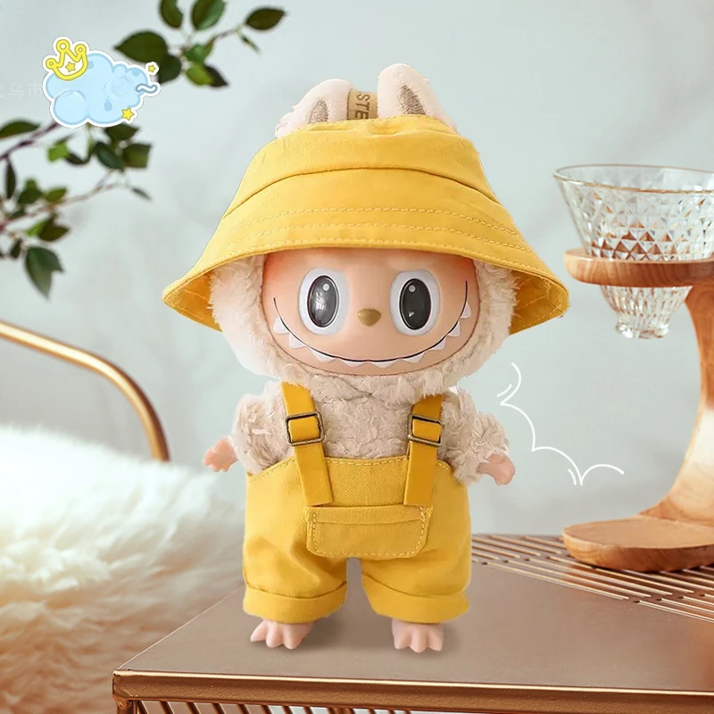 สําหรับ Labubu 15-17 ซม.v1v2 ชุดอุปกรณ์เสริม MINI หมวก Overalls ชุดตกแต่งเสื้อผ้าขนาดเล็กของเล่นเด็กวันเกิดของ...