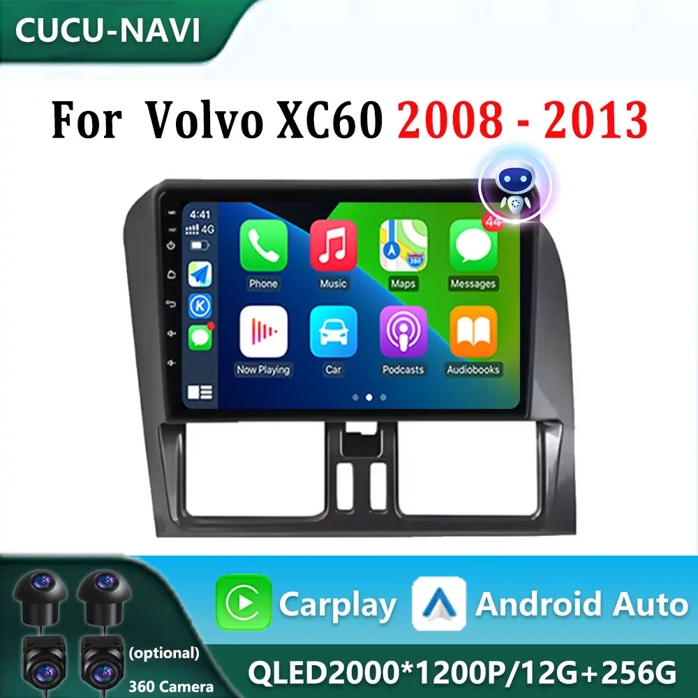 

9" Car Radio Multimedia Player For Volvo XC60 2008 2009 2010 2011 2012 2013 DSP Stereo BT 4G WIFI Android Auto BT GPS Navi