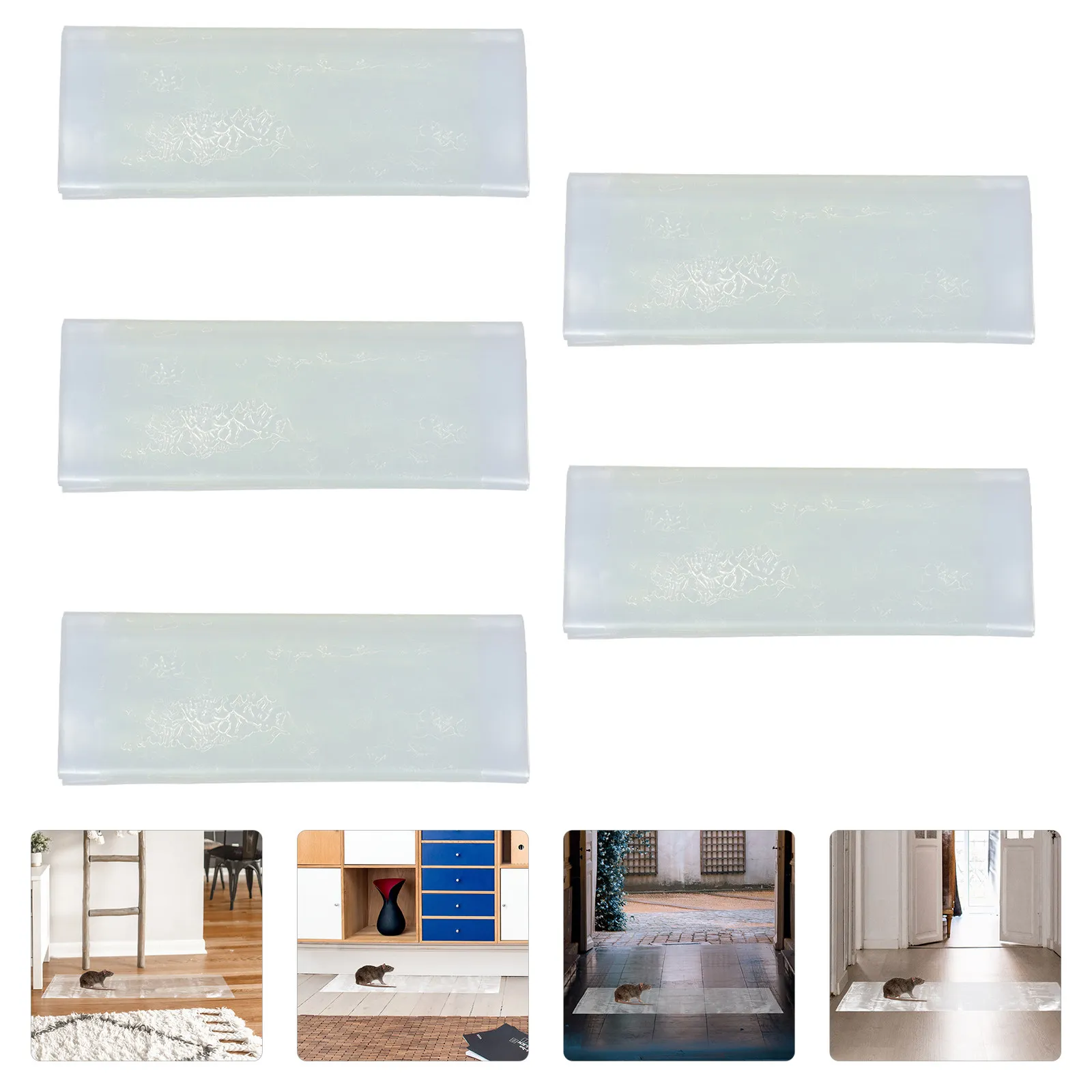 5pcs Sticky Mouse Board Catcher Rats Glue Traps Carpet for Mice Home Use Powerful Glue Spider Insect Control Pest Solution