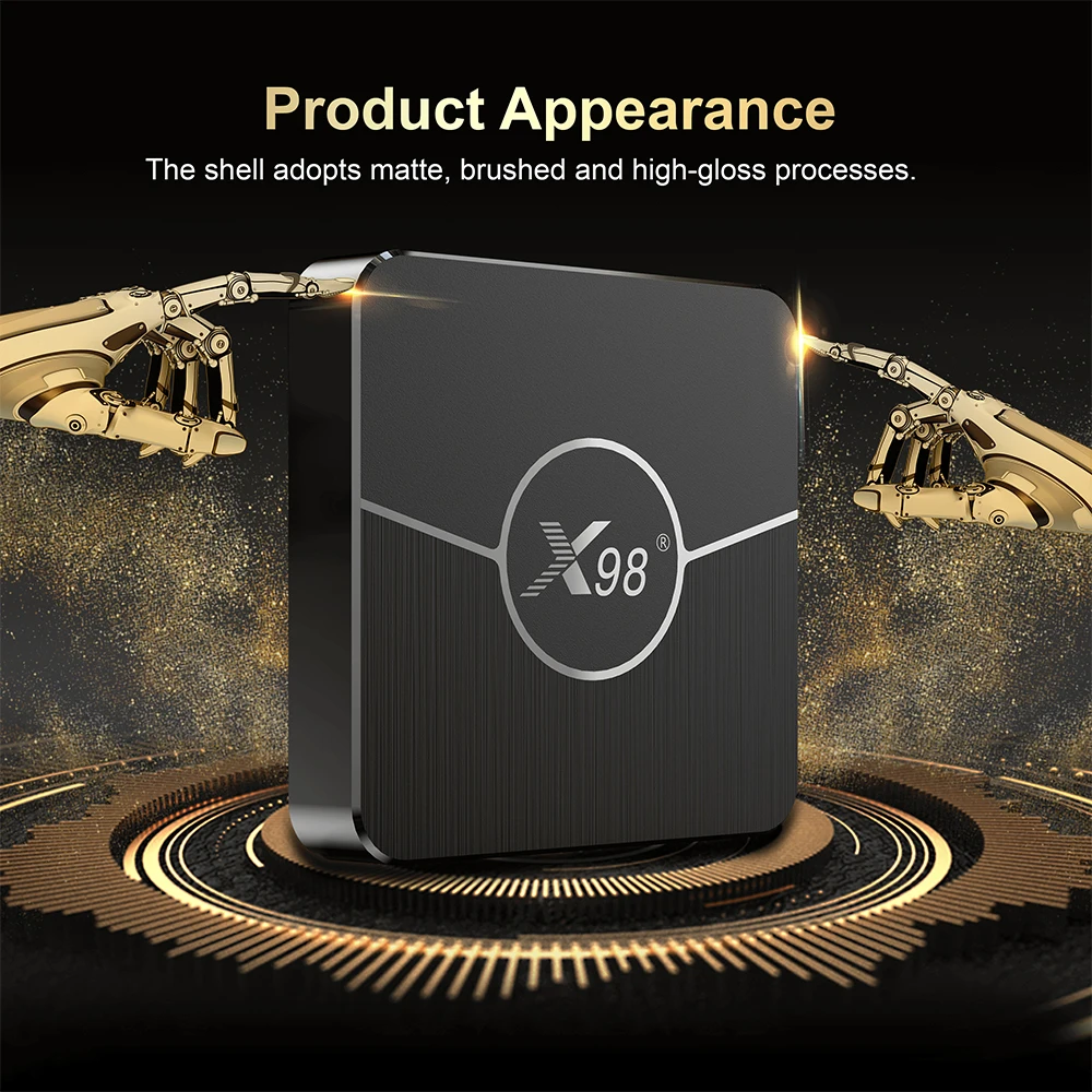 X98Plus Android 11 Smart TV Box Amlogic S905W2 4G64G يدعم H.265 2.4G&5G Dual Wifi BT5.0 مشغل الوسائط X98Plus Set Top Box
