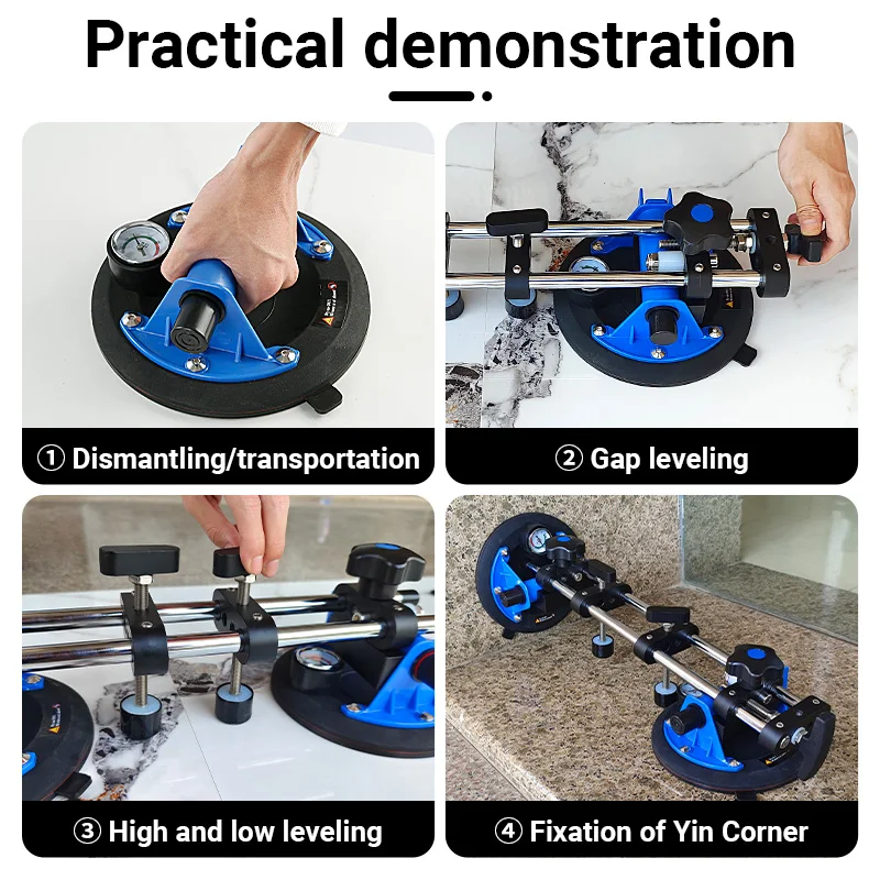 Air Pump Suction Cup Countertop Splicing Leveler Rock Slab Tile Marble Seamless Splicing Tool Removable Multifunctional Leveler
