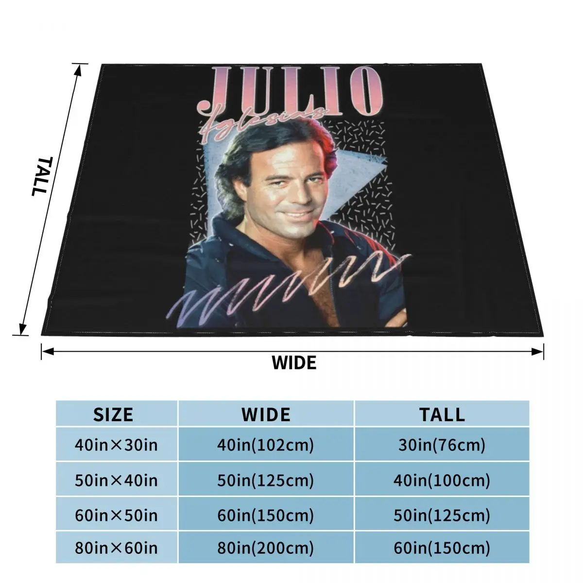 Julio Iglesias Throw Blanket Luxury Thicken Blanket Hair Blanket