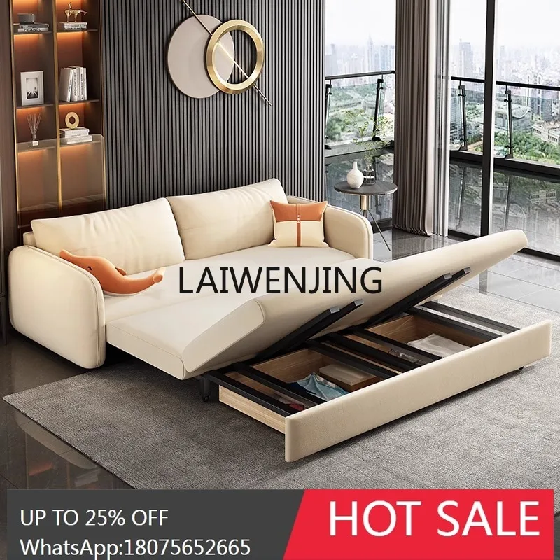 simple multi-function foldable sofa bed dual-purpose double sofa