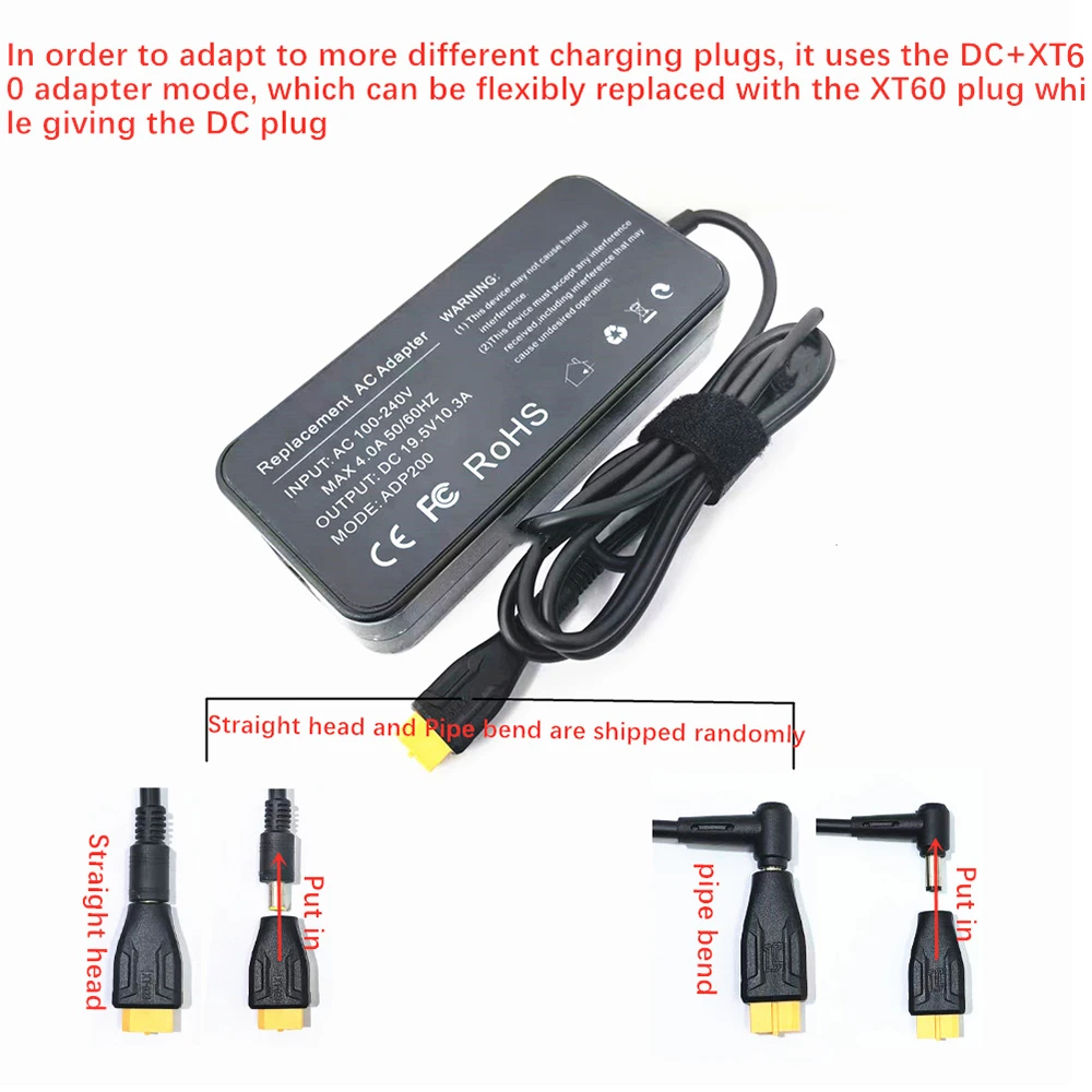 ADP200 AC Power Adapter 200W Power Supply XT60 Plug Output 19.5V 10.3A for ToolKitRC iSDT GTPower HotRC SkyRC Charger parts