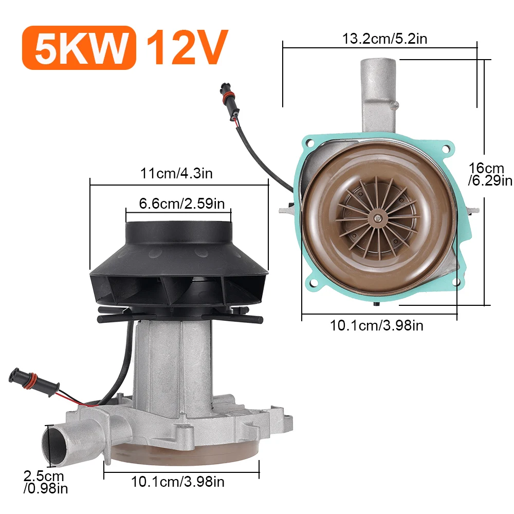 12V 5KW Car Heater Blower Motor Fan Assembly For Eberspacher Diesel Air Parking Heaters D2 D4 Car Truck Parking Heater