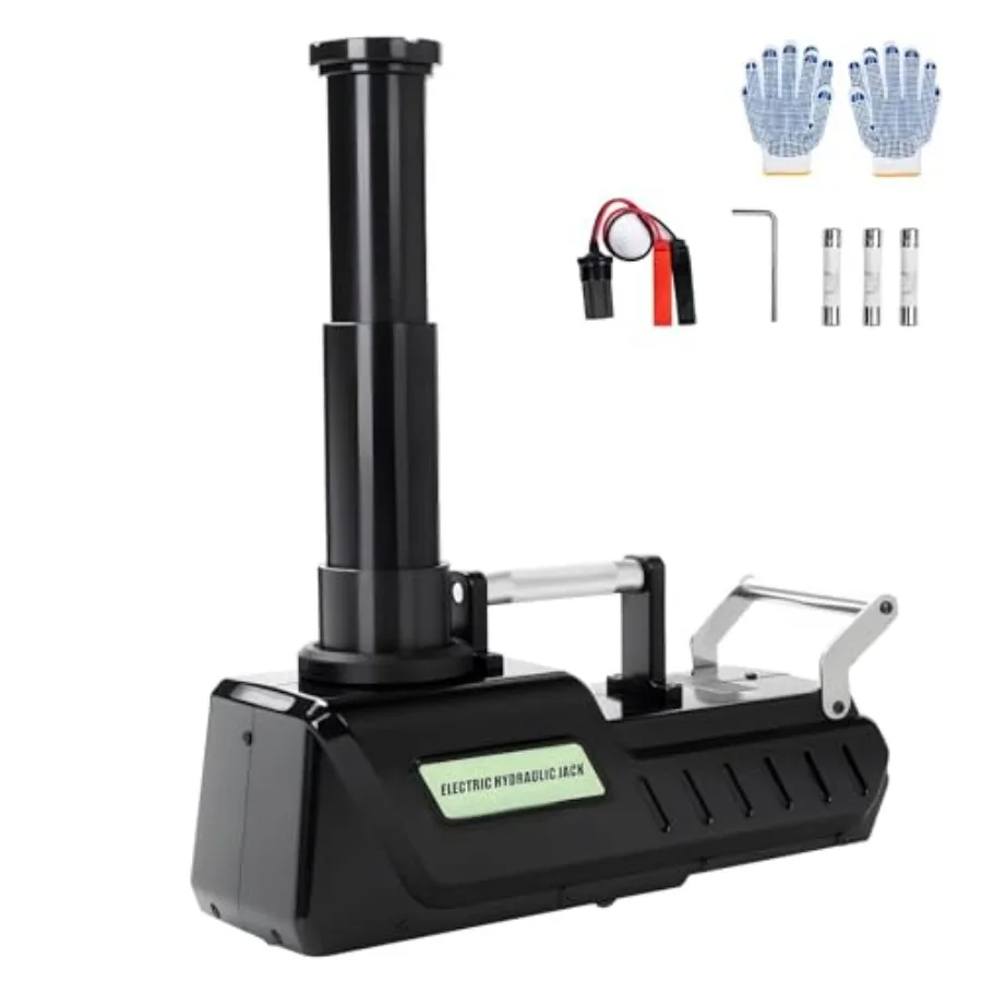 

Electric Car Jack 15 TonHydraulic Car Jack Kit 12V DC Electric Floor Jack with LED Light for RVs Vans Trucks SUVs Tires Changea