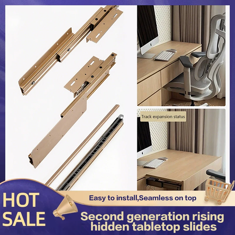 

Invisible Rising Table Pull-Out Slide Desk Telescopic Extension Lifting Platform Track Hidden Desktop Hardware Accessories