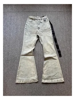 Brand New Rick Washed Blue Zipper Pocket Fit Slim Fit PANT Jeans Cotton Denim Pants Comfort Casual Jeans Size S M L XL #B4