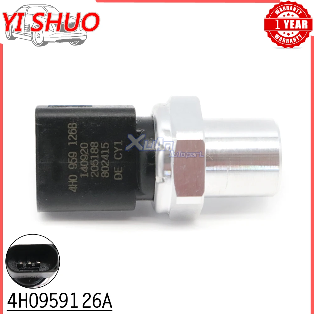 4H0959126A Air Conditioning Pressure Switch AC Pressure Sensor For Audi A3 A4 A5 A6 A7 A8 Quattro Q5 S3 S5 SQ5 R8 RS5 4H0959126B