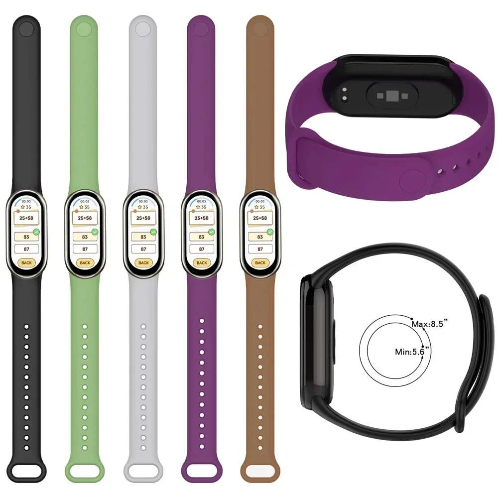 Silicone Strap For Xiaomi Mi band 8-8 NFC Replacement miband9/8 Sport Bracelet waterproof Watchbands correa mi band 9 Accessorie