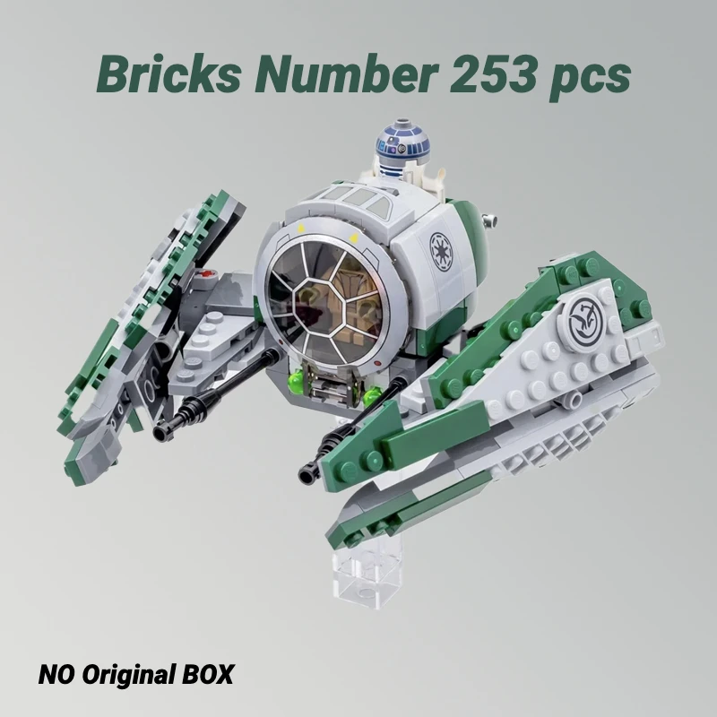 In Stock New 75360 Yodas Space Jedied Starfighter Wars Bricks 253 pcs For Children Kids Birthday Christmas Gifts DIY Toys