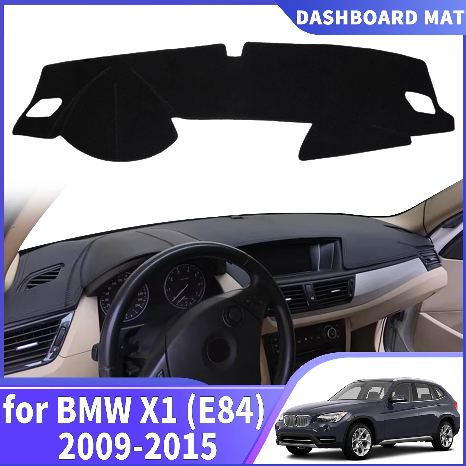 fit for BMW X1 E84 2009-2013 2014 2015 Car DashMat Sunshade Dashmat Dashboard Cover Pad Protective Carpet Leather Accessories