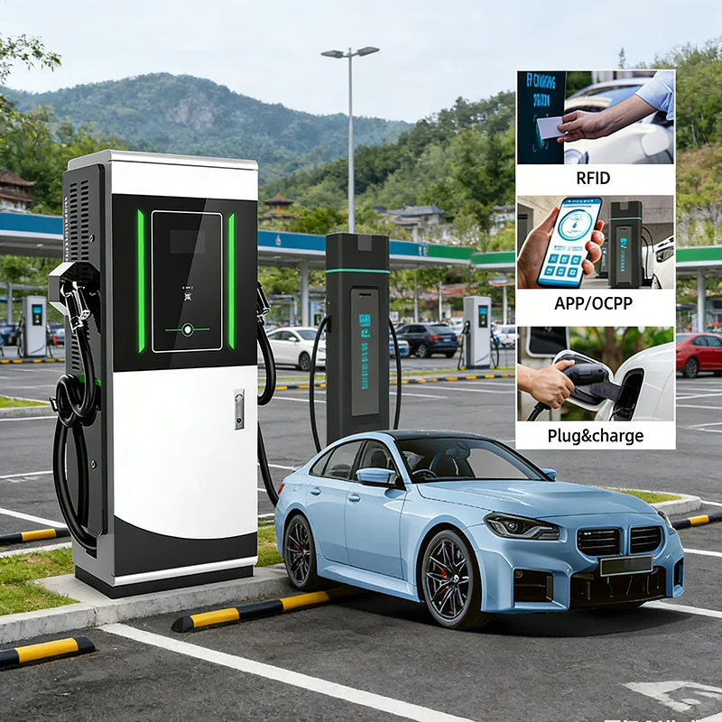 Customized EV Charging Station Type 2 Wallbox EVSE WIFI APP Control RFID Card IP54 Waterproof Home Electric Car Charger 5M Cable
