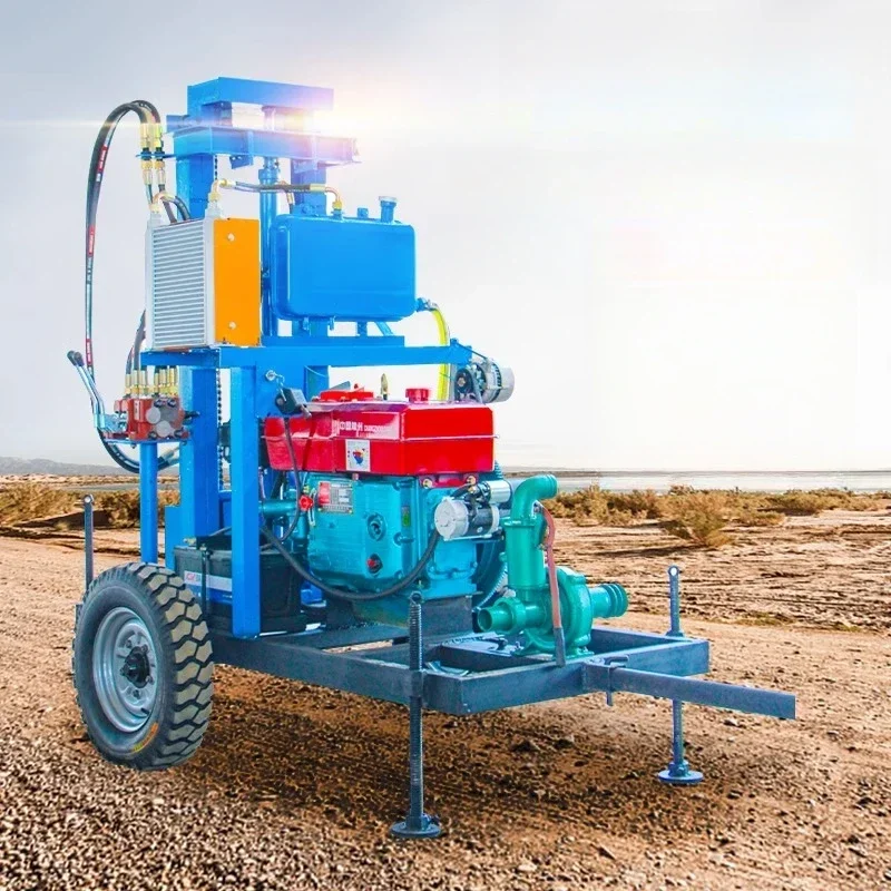 

Deep 300m Water Well Drilling Rig Borehole Machine Crawler Mounted Hydraulic Mini Samll Drill Rig Hot