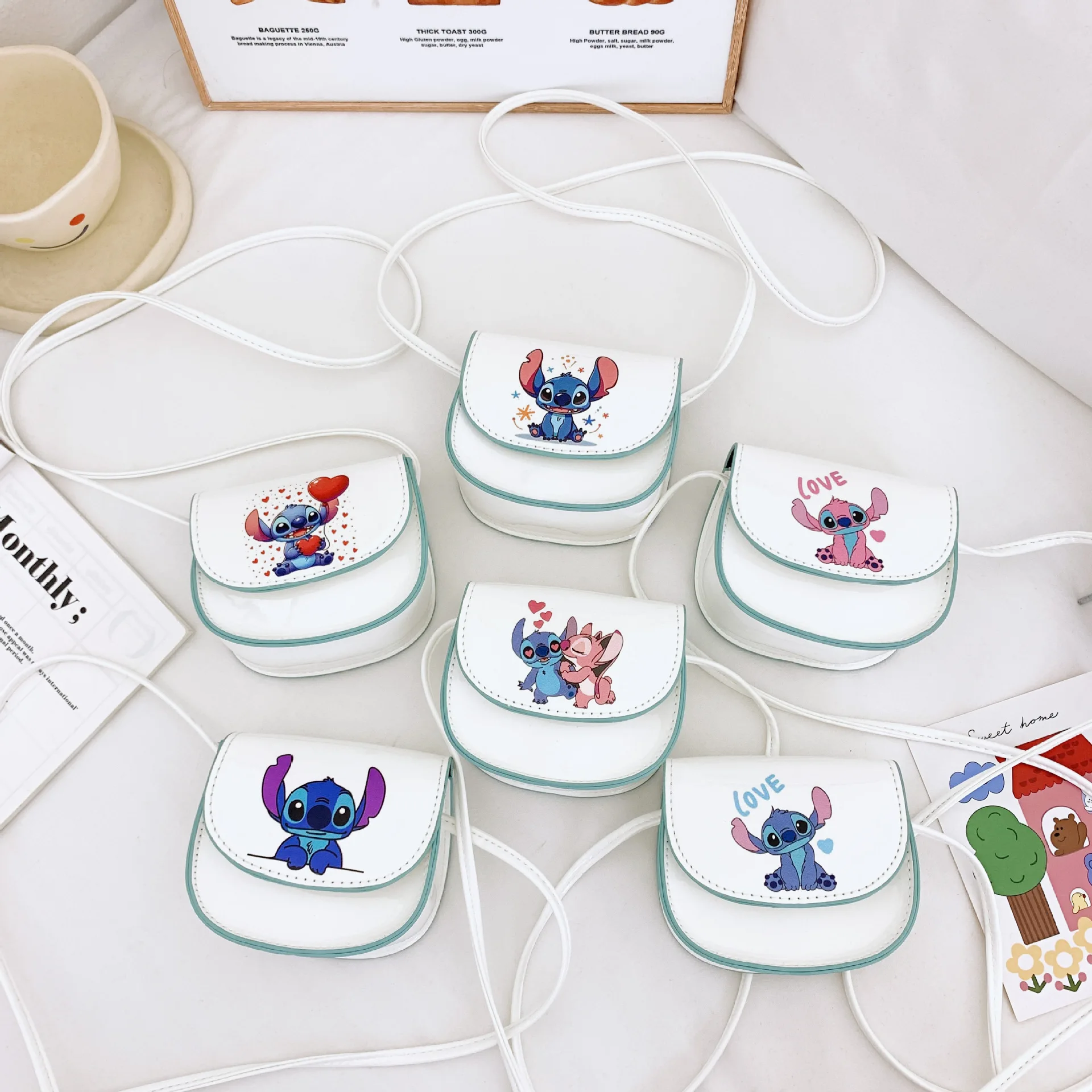 

Cute Anime Stitch Crossbody Bags Student Girls Luxury Brand Bag High Quality Mini Designer Shoulder Tote Bags Gifts Kids Bag