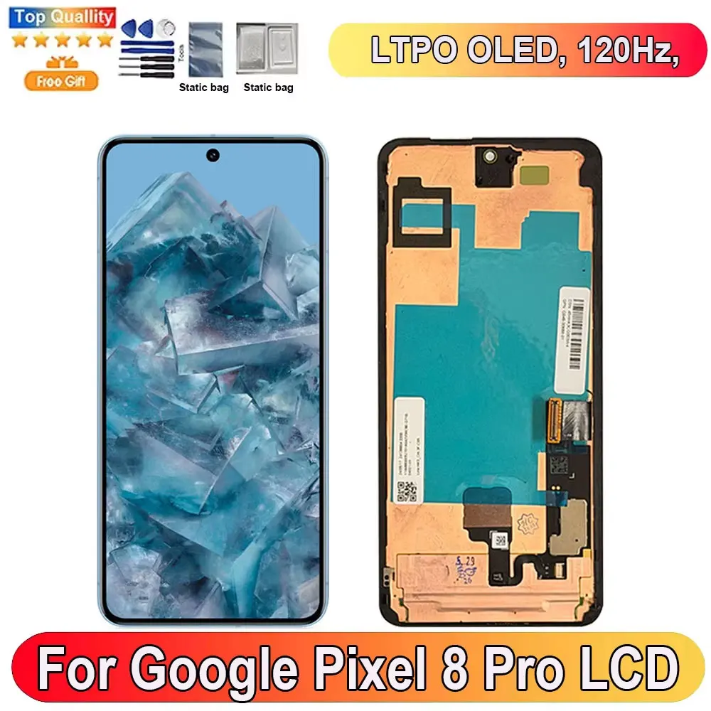 

6.7''120Hz For Google Pixel 8 Pro LCD Display Screen Touch Panel Digitizer Replacement Parts For Google Pixel 8 Pro LCD
