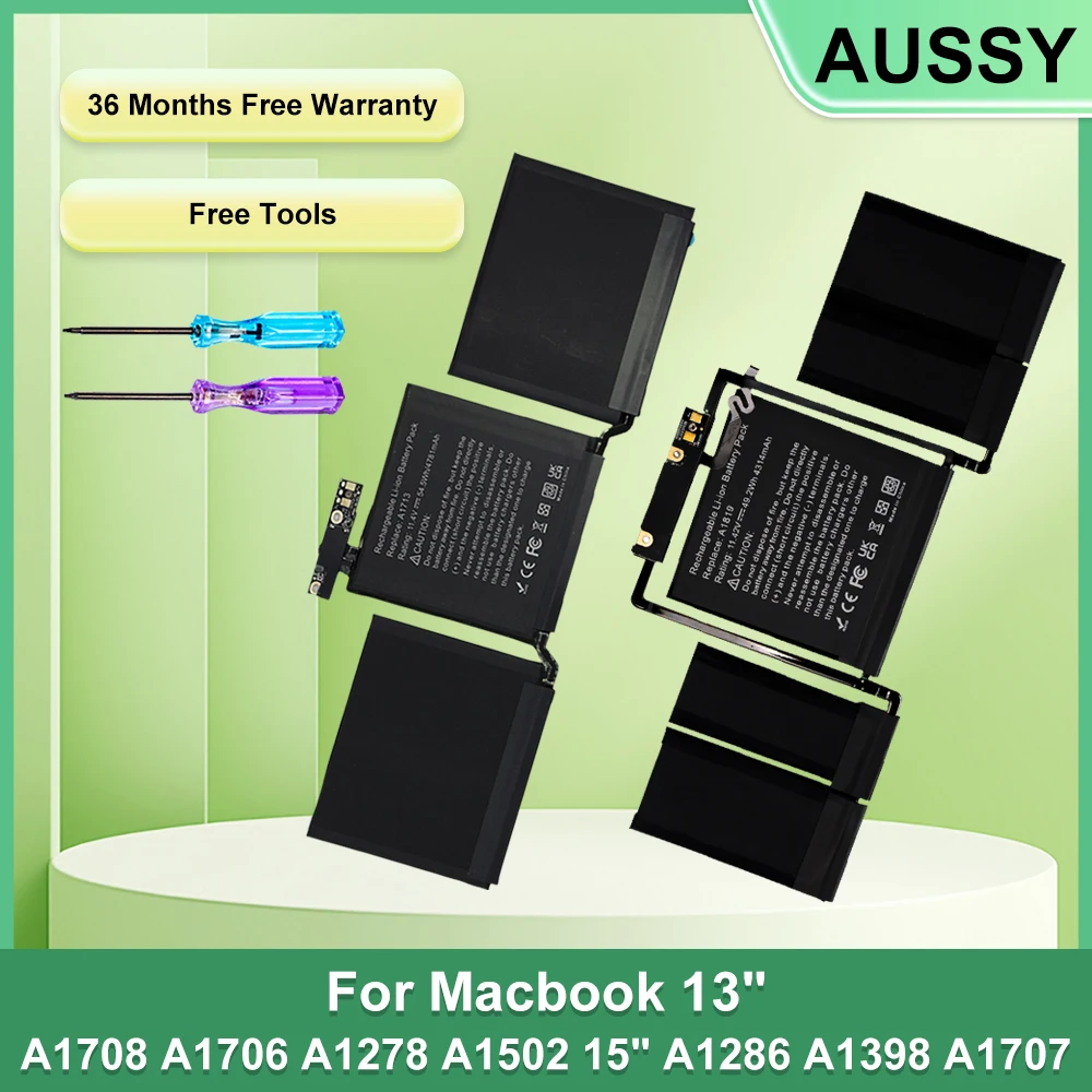 

A1493 A1713 A1618 A1321 A1322 A1819 A1417 Laptop Battery For Macbook Pro 13" A1278 A1502 A1708 A1706 15" A1286 A1707 A1398