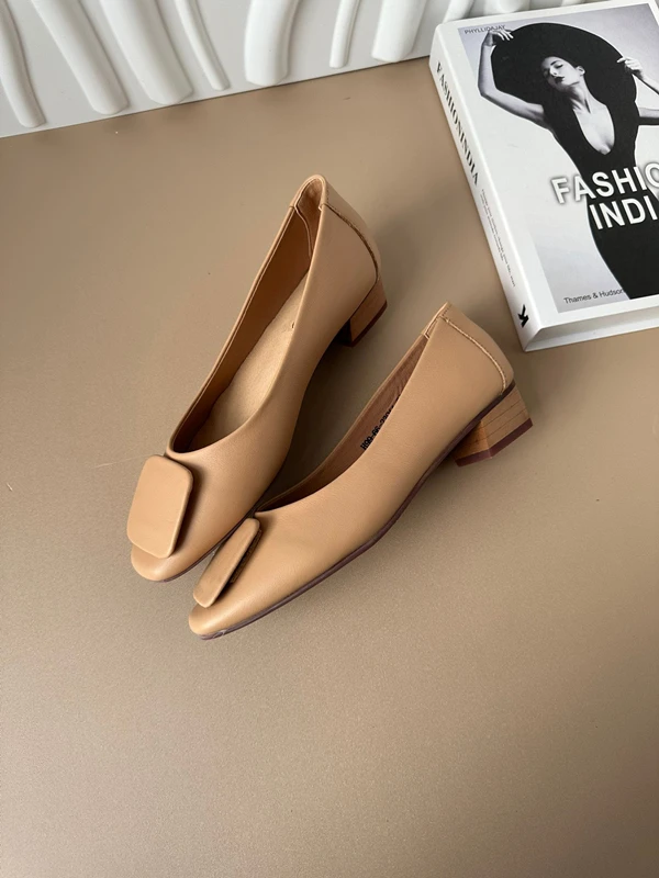 Withered French Fashion Blogger Office Flat Shoes Women Elegant Commuting Casual Cowhide Ladies Loafers Simple