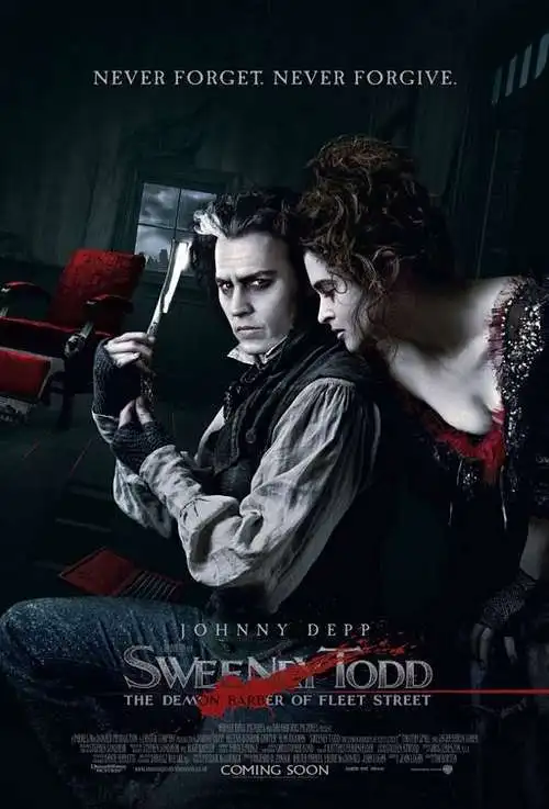 Movie Sweeney Todd: The Demon Barber of Fleet Street (2007) Silk Poster custom Home Decorative Wall Painting