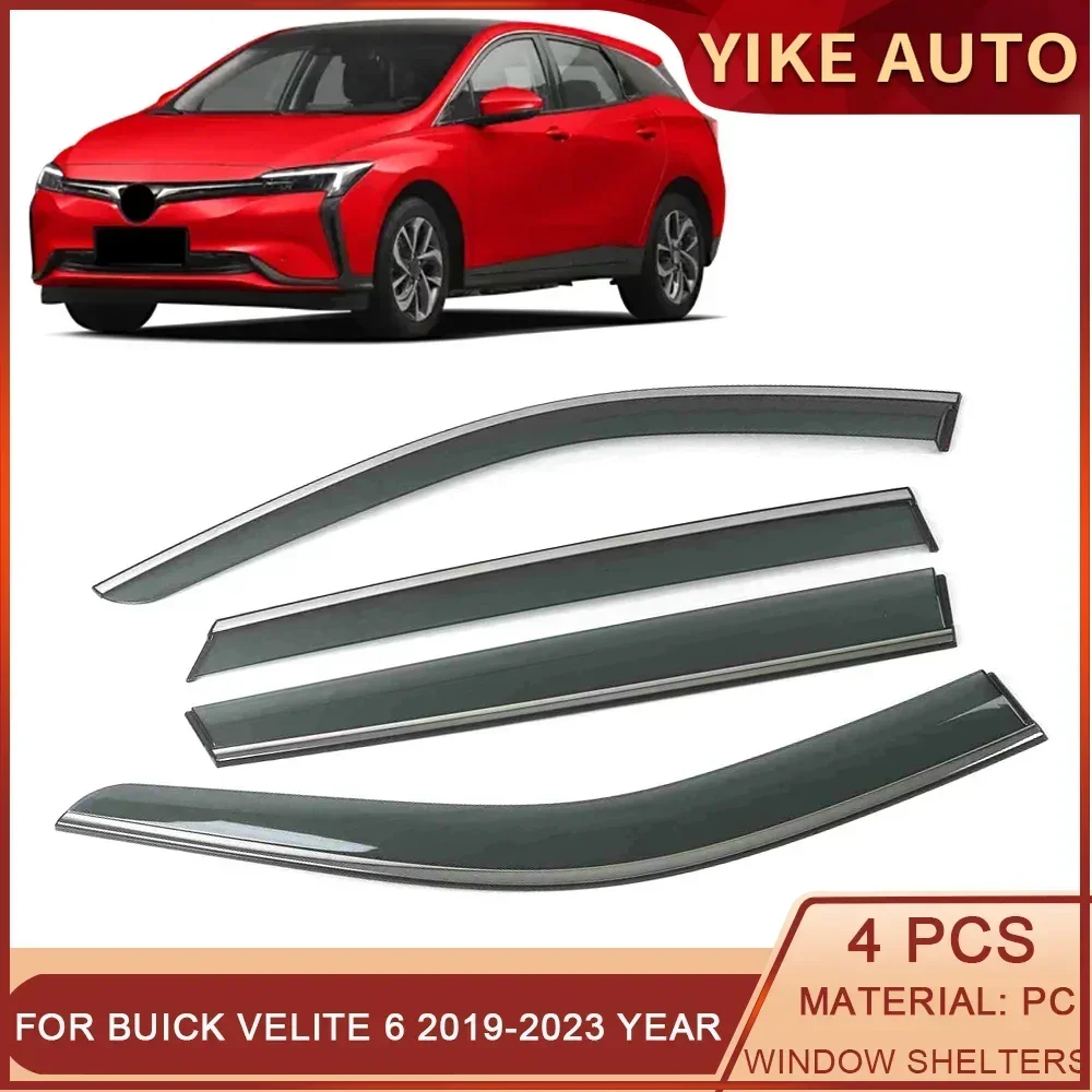 For Buick Velite 6 2019-2023 Car Window Sun Rain Shade Visors Shield Shelter Protector Cover Sticker Exterior Accessories