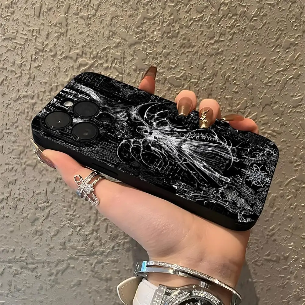 MINISO-Engel Kreuz Telefon Fall Für IPhone 17 15 16 13 Pro Max 14 12 11 Xr X 8 7 6 plus Luxus 2025 Zurück Abdeckung