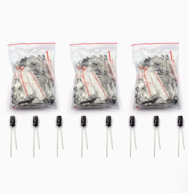 

От 0,22 мкФ до 470 мкФ 12 значений * 10 шт = 120 шт. Алюминиевый электролитический конденсатор 0,47 1 2,2 4,7 10 22 33 47 100 220 470 мкФ Комплект