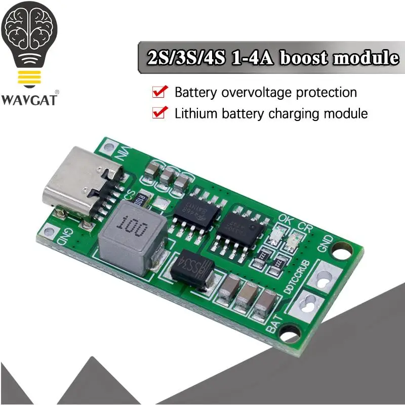 2S 3S 4S Typ-C do 8,4 V 12,6 V 16,8 V Step-Up Boost Ładowarka polimerowa LiPo Li-Ion 7,4 V 11,1 V 14,8 V 18650 Akumulator litowy