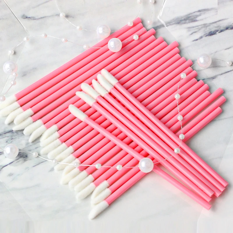 Lanjinglin 50PCS Disposable Lip Brush Women Accessories Wholesale Lipstick Gloss Wands Applicator Perfect Best Make Up Hotting