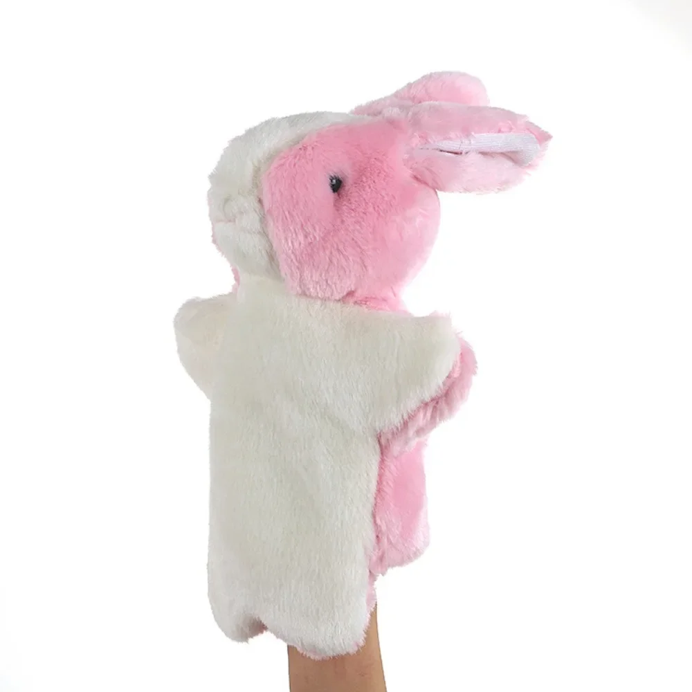 Marioneta de dedo de conejo de dibujos animados para niños, Animal de peluche suave lindo, juguetes de enseñanza de Educación Temprana, regalos de moda, 8 colores