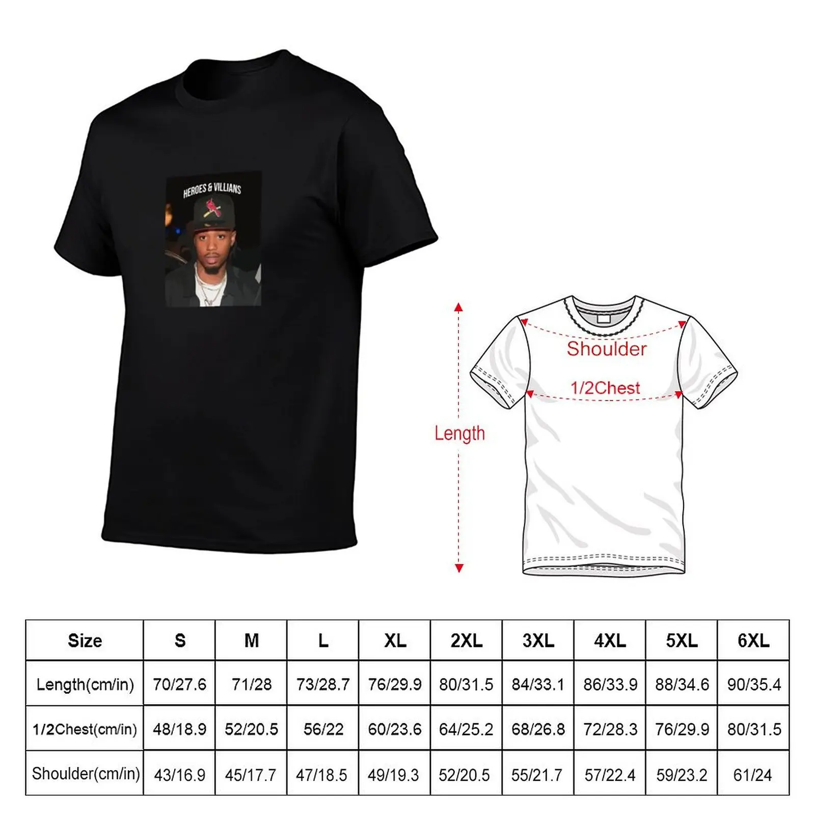 Metro boomin heróis e vilões cartaz álbum gráfico camiseta de grandes dimensões t camisa masculina camisetas gráficas anime