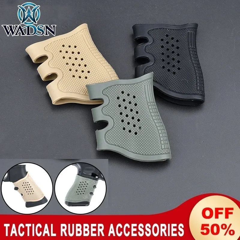 WADSN accesorios de goma táctica Airsoft antideslizante funda de pistola transpirable para AR15 HK416 M4 M16 G17 G19 G22 arma de caza