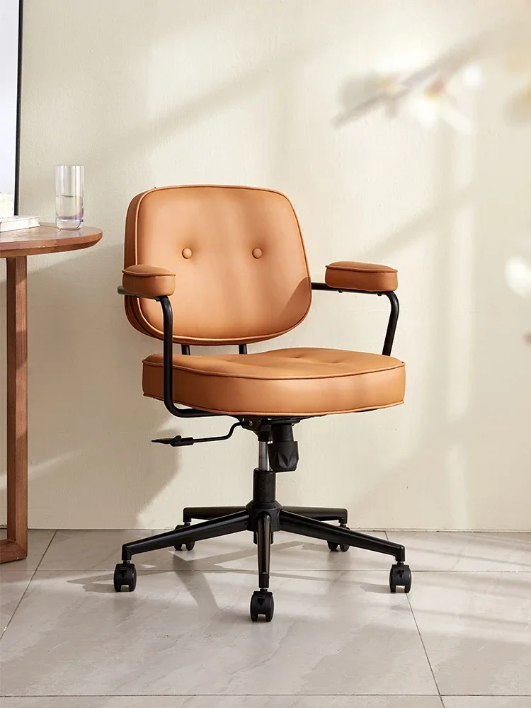 Senior Backrest Office Chair Leather Sedentary Comfort Study Gaming Chair Meeting Backrest Silla De Escritorio Office Furniture