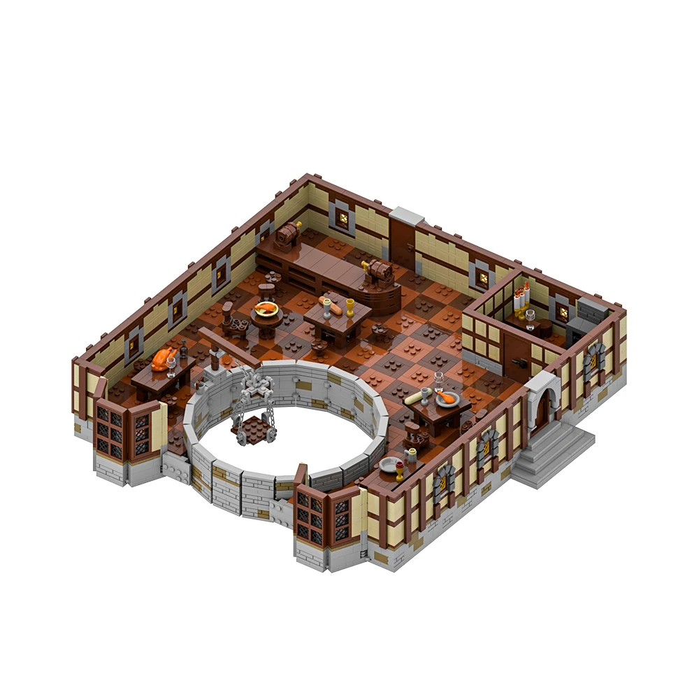 MOC – blocs de construction de modèle du portail de Yawning, jeu de société, donjons, portail de Yawning, hôtel, Architecture créative, briques, jouet cadeau