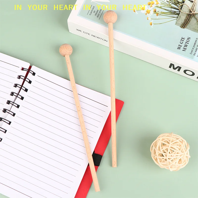 For Xylophone Children's Hammer Mallets Knocking Instruments 1Pair Solid Wood Percussion Sticks
