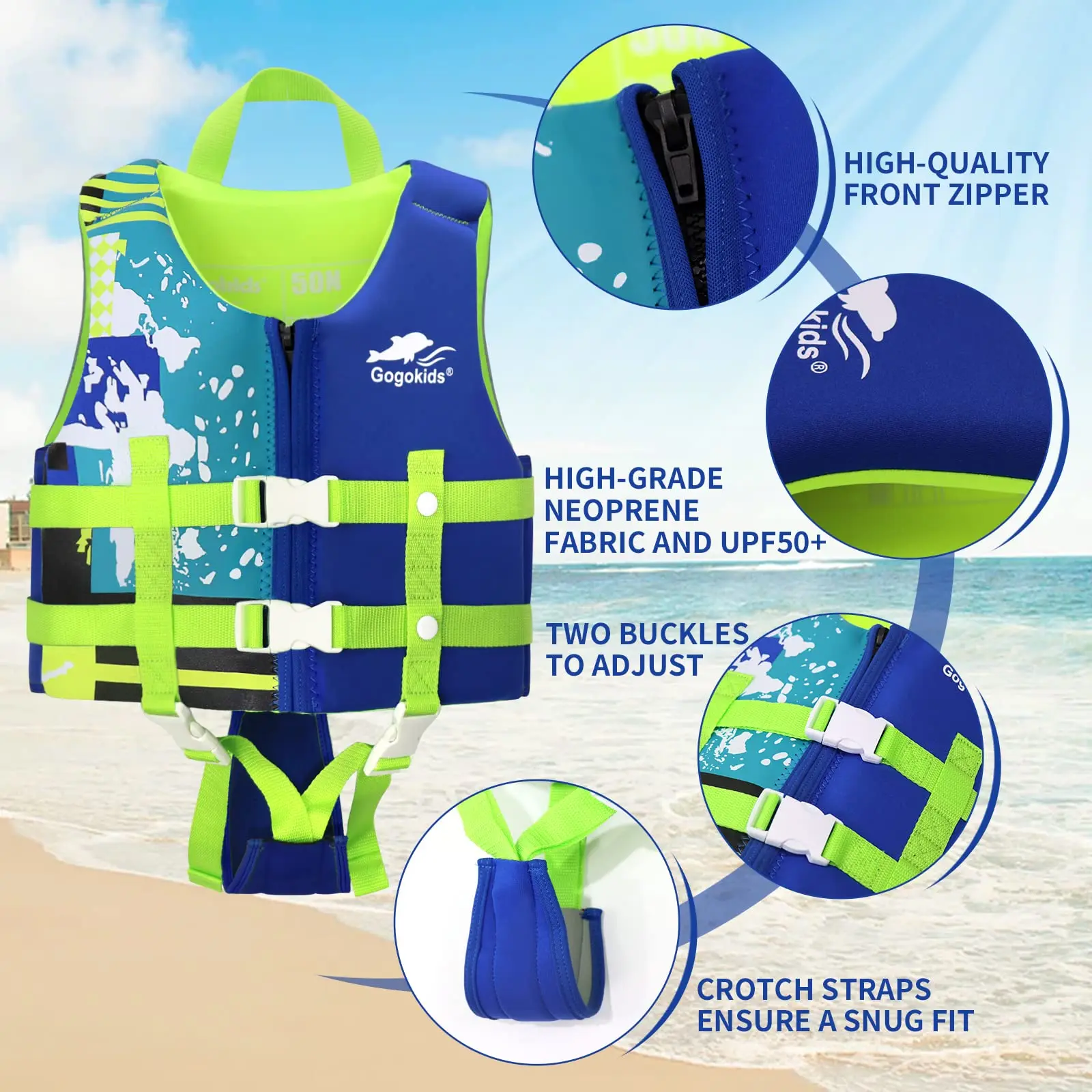 Safety Life Jacket for Children Neoprene Water Sport Buoyancy Life Vest Swimming Boating Skiing Driving Drifting Life Jacket