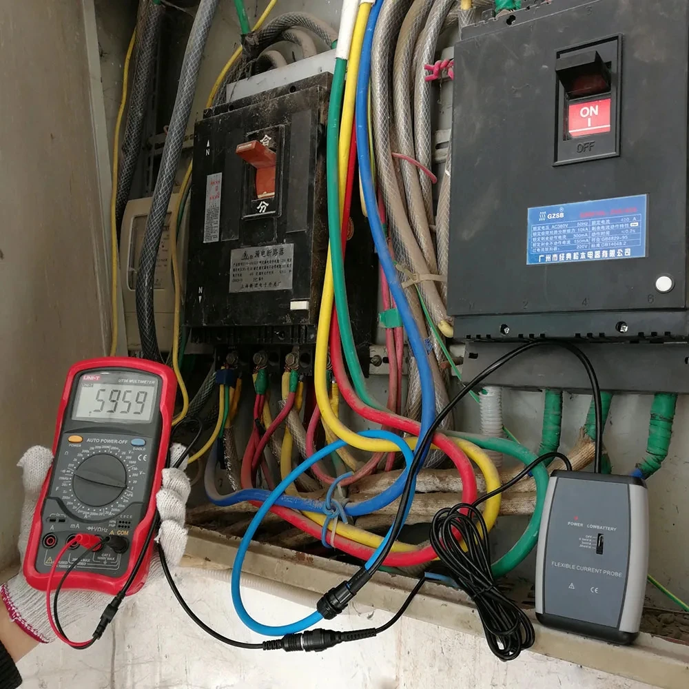 Imagem -02 - Flexível Rogowski Bobina Atual Sensor Integrador ac Atual Transdutor 0a10ka Diferencial Atual-tempo Fr100rd Fr200rd Fr300rd