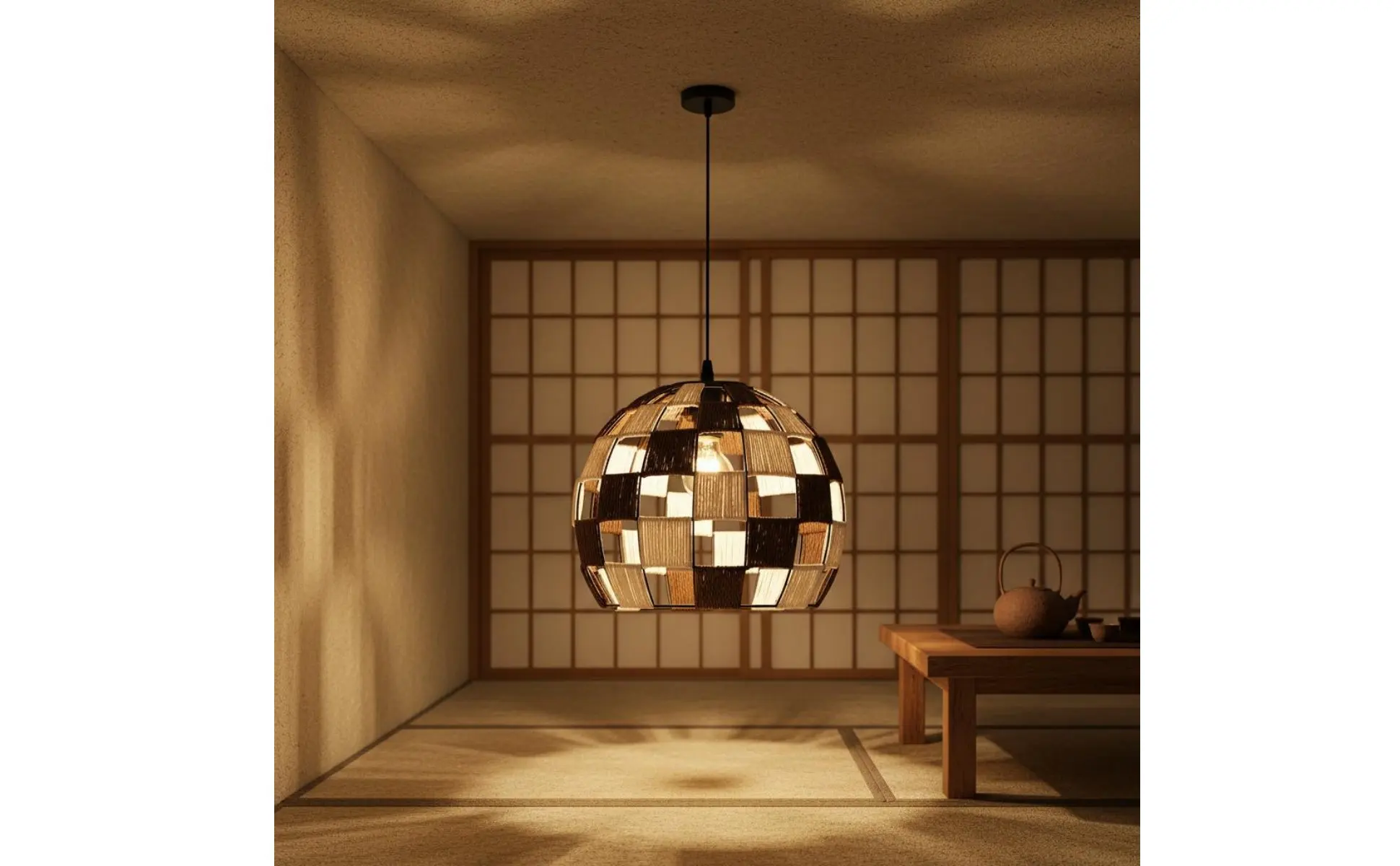 Rattan Sphere Hanging Lamp Natural Simplicity Aesthetic Woven Globe Hanging Fixture Japanese Design Woven Lantern Vintage Rattan Sphere Hanging Lamp Natural Simplicity Aesthetic Woven Globe Hanging Fixture Japanese Design Woven Lantern Vintage