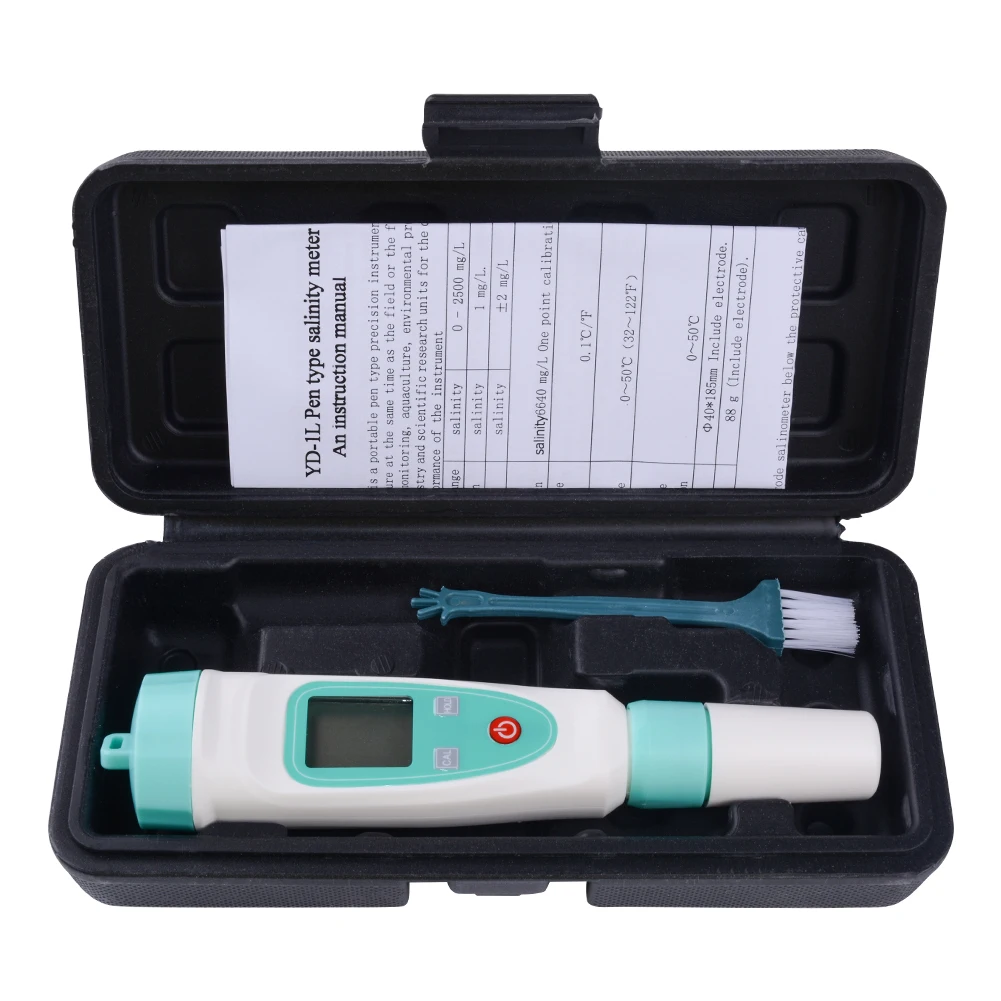 

Salinity Meter for Sea Water Quality Salt Tester Big Range 0~2500mg/L High Precision Monitor for Fish Tank Marine Aquariums Food