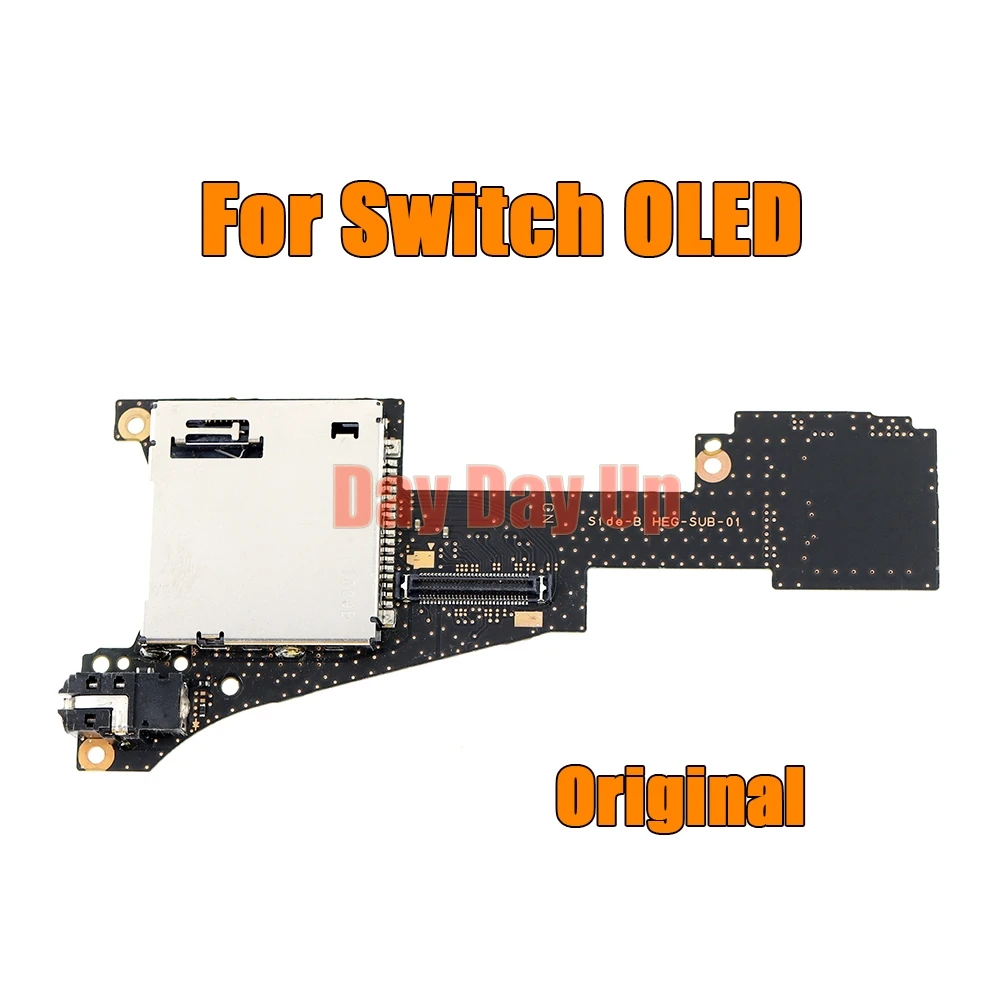 10PCS Game Card Slot Reader With Headset Headphone Audio Jack Socket Board For Nintendo Switch OLED Replacement Part