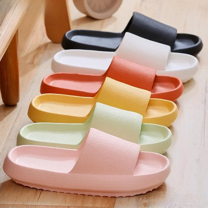 

Couple's Slippers Anti-Slip Hotel Slippery Sensation Thick Bottom High Aesthetic Value Home Use Pair of Slippers EVA Sole
