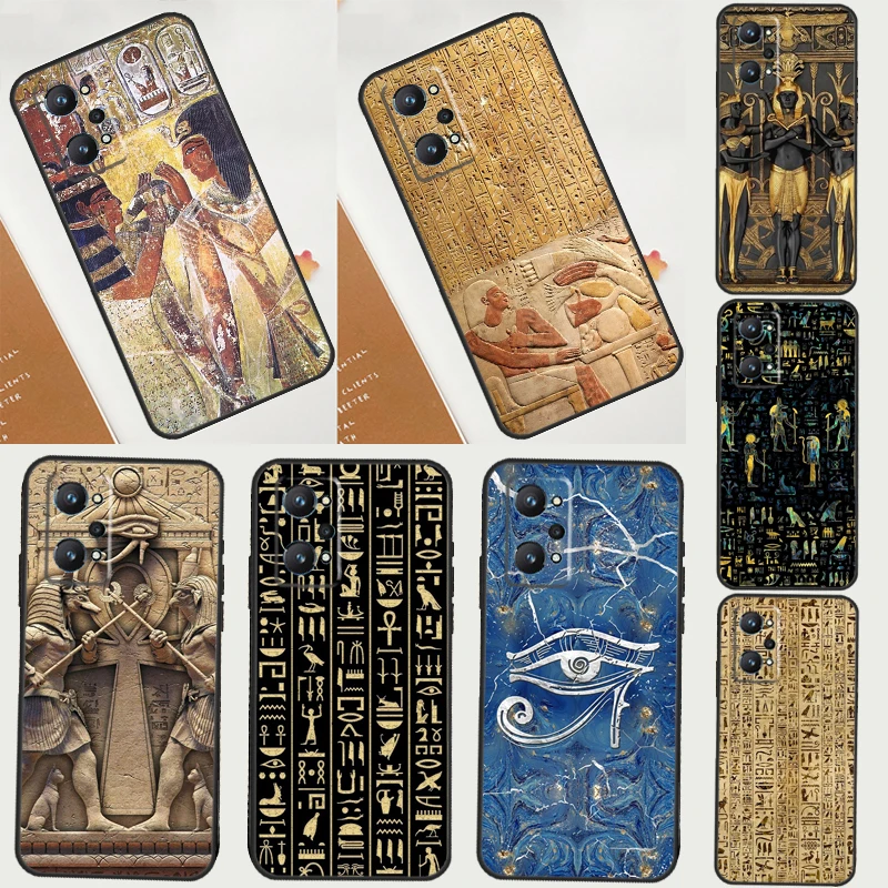 Egypt Pharaoh Mural For Realme GT Neo 5 3 2 C55 C35 C33 C31 C30 C25 C21Y C15 C11 Realme 8 9 10 11 Pro Plus Case