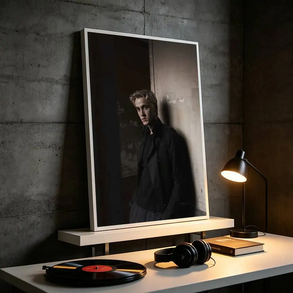 Actor Draco Malfoy  Poster Waterproof Wall Art Sticker For Bar Living Room Vintage Decor High Quality Print Gift
