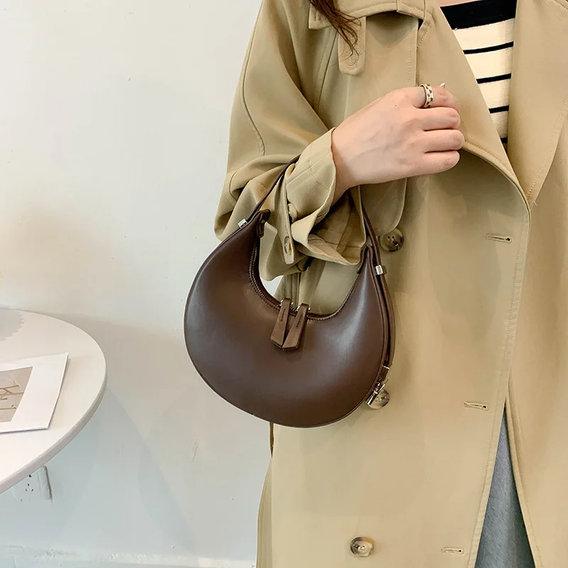 2024 Autumn And Winter New Trendy Women\'s Bag Premium Texture Temperament Niche Fashion Crescent Handbag Shoulder Underarm Bag