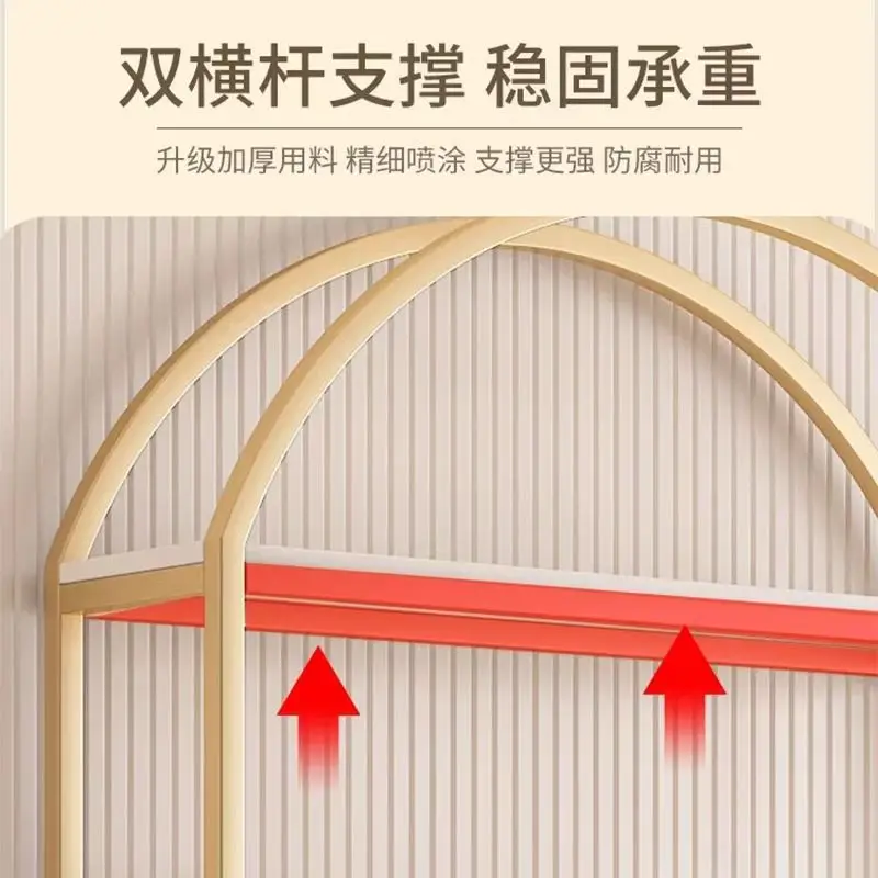 Cosmetics Display Cabinet Products Beauty Salon Nail Art Display Cabinet Samples Glass Shelves Multi-layer Skin Care Products
