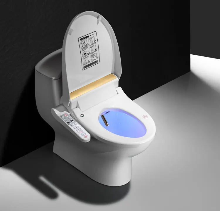 Smart  WC Elongated Remote Controlled Toilet Integrated Automatic  Closestool Toilet One-Piece Intelligent Toilet